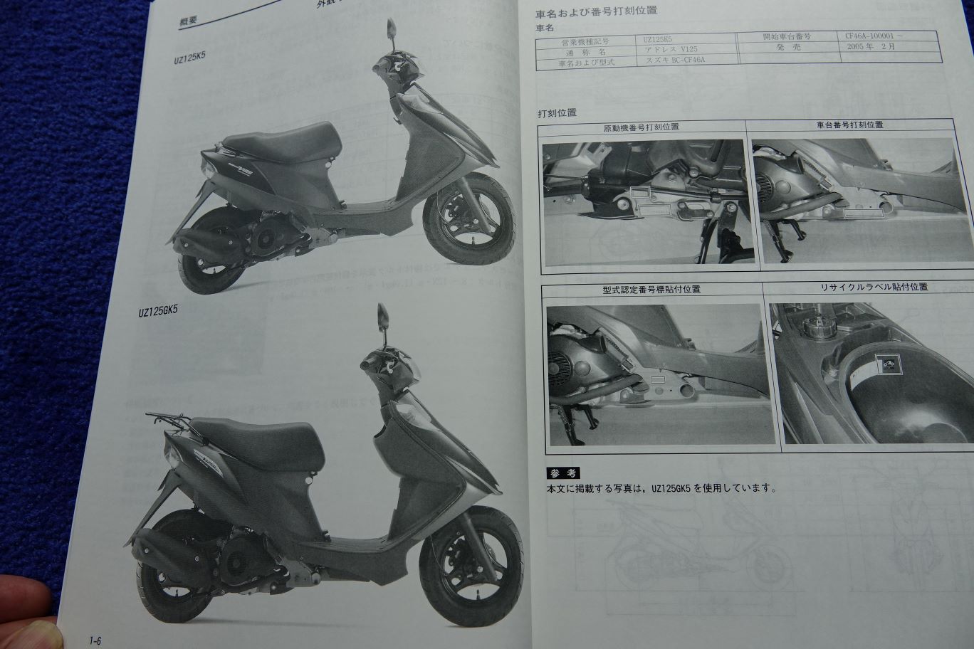 画像: スズキ　アドレスV125/G　K5〜L3